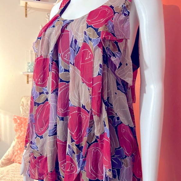 BEAUTIFUL, DIANE von FURSTENBERG blouse Multicoloured and sleeveless, size M - Picture 7 of 16